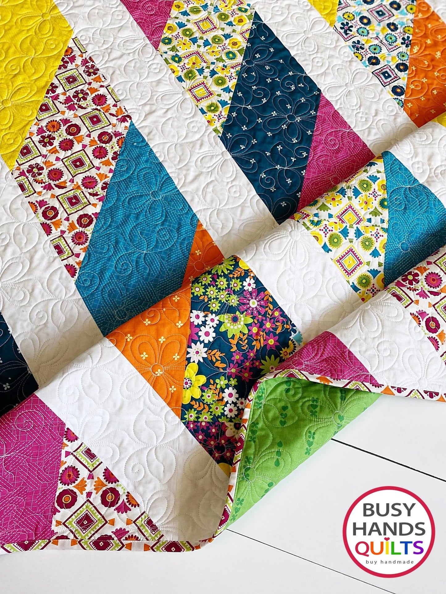 Handmade Journey Lap Quilt in Mini Fab