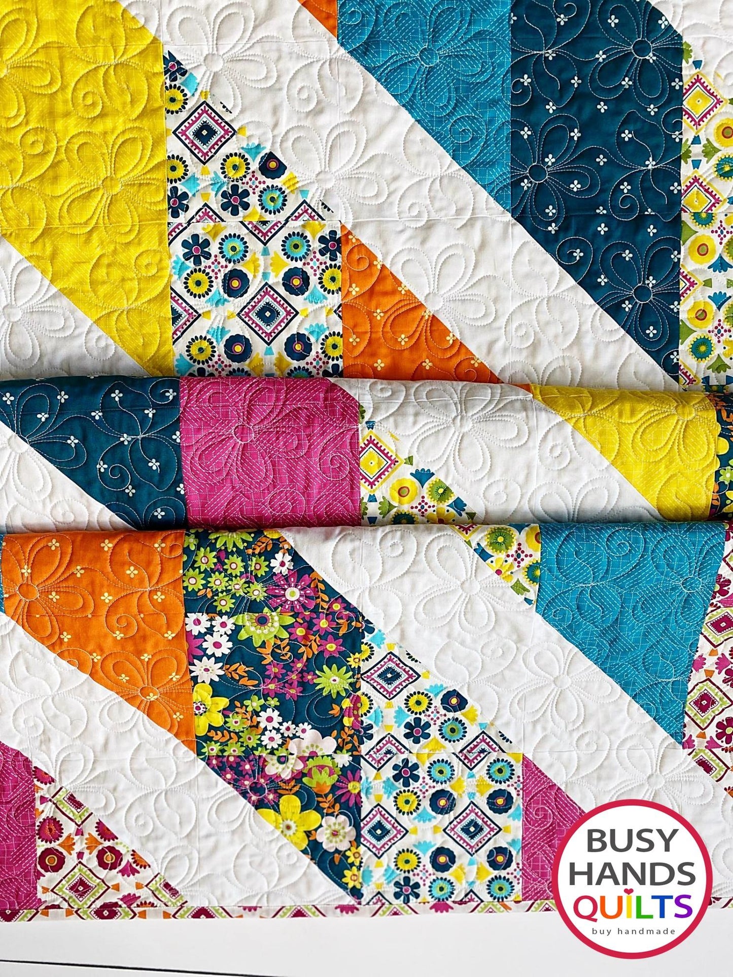 Handmade Journey Lap Quilt in Mini Fab