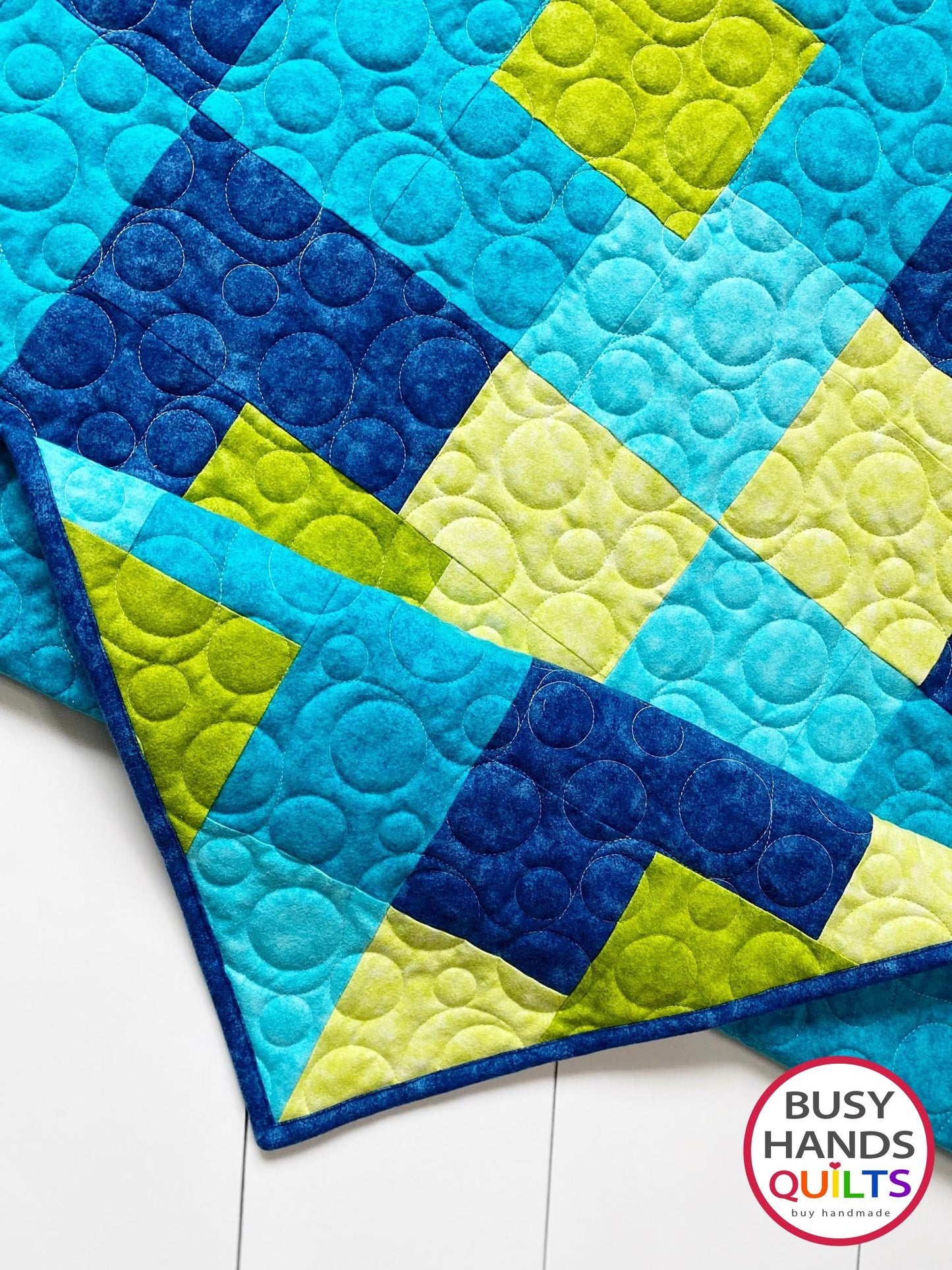 Handmade Precious Play Baby Quilt in Mirage Flannels