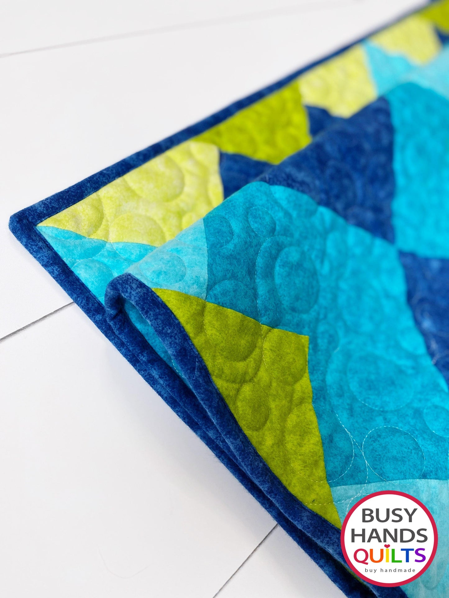 Handmade Precious Play Baby Quilt in Mirage Flannels