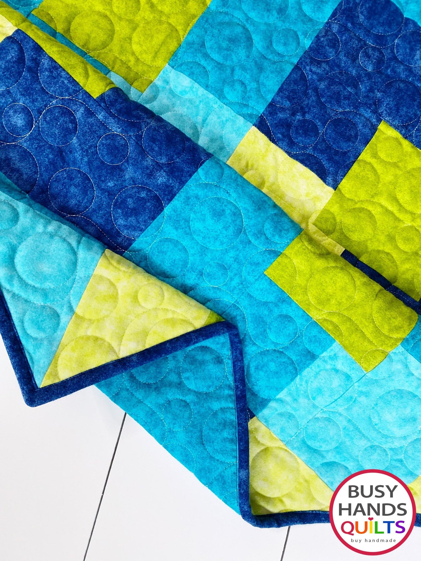 Handmade Precious Play Baby Quilt in Mirage Flannels