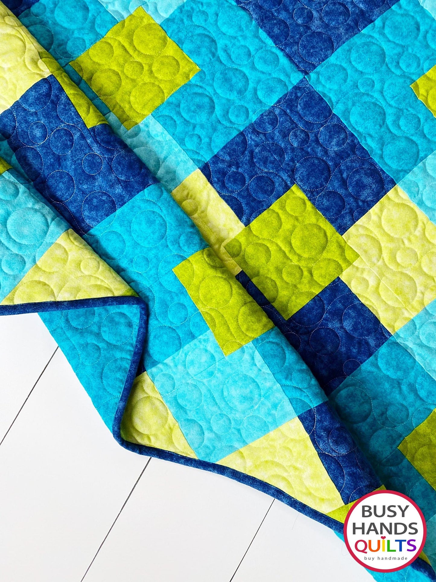 Handmade Precious Play Baby Quilt in Mirage Flannels