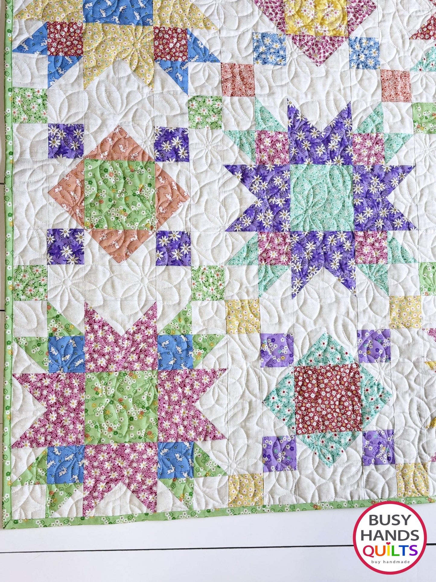 Handmade Summer on the Porch Throw Quilt in Nane Mae 8