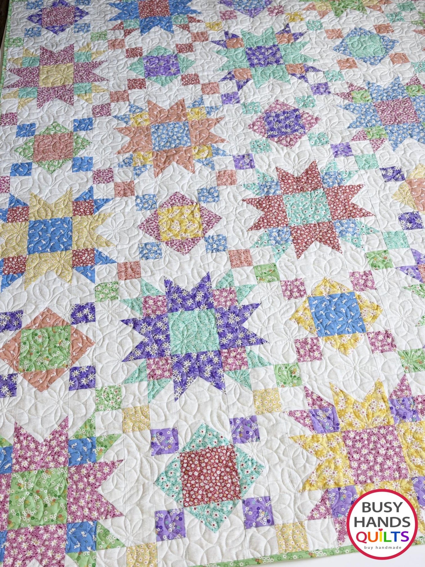 Handmade Summer on the Porch Throw Quilt in Nane Mae 8