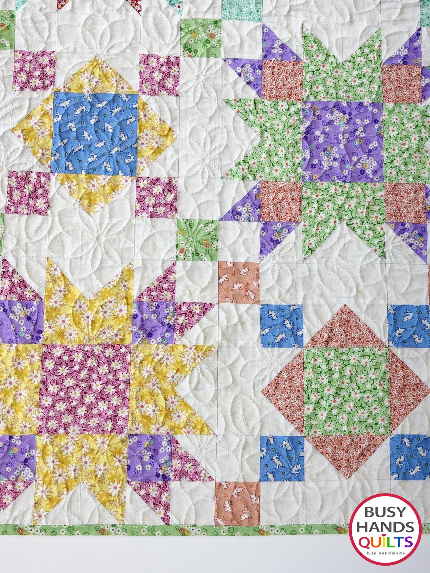 Handmade Summer on the Porch Throw Quilt in Nane Mae 8