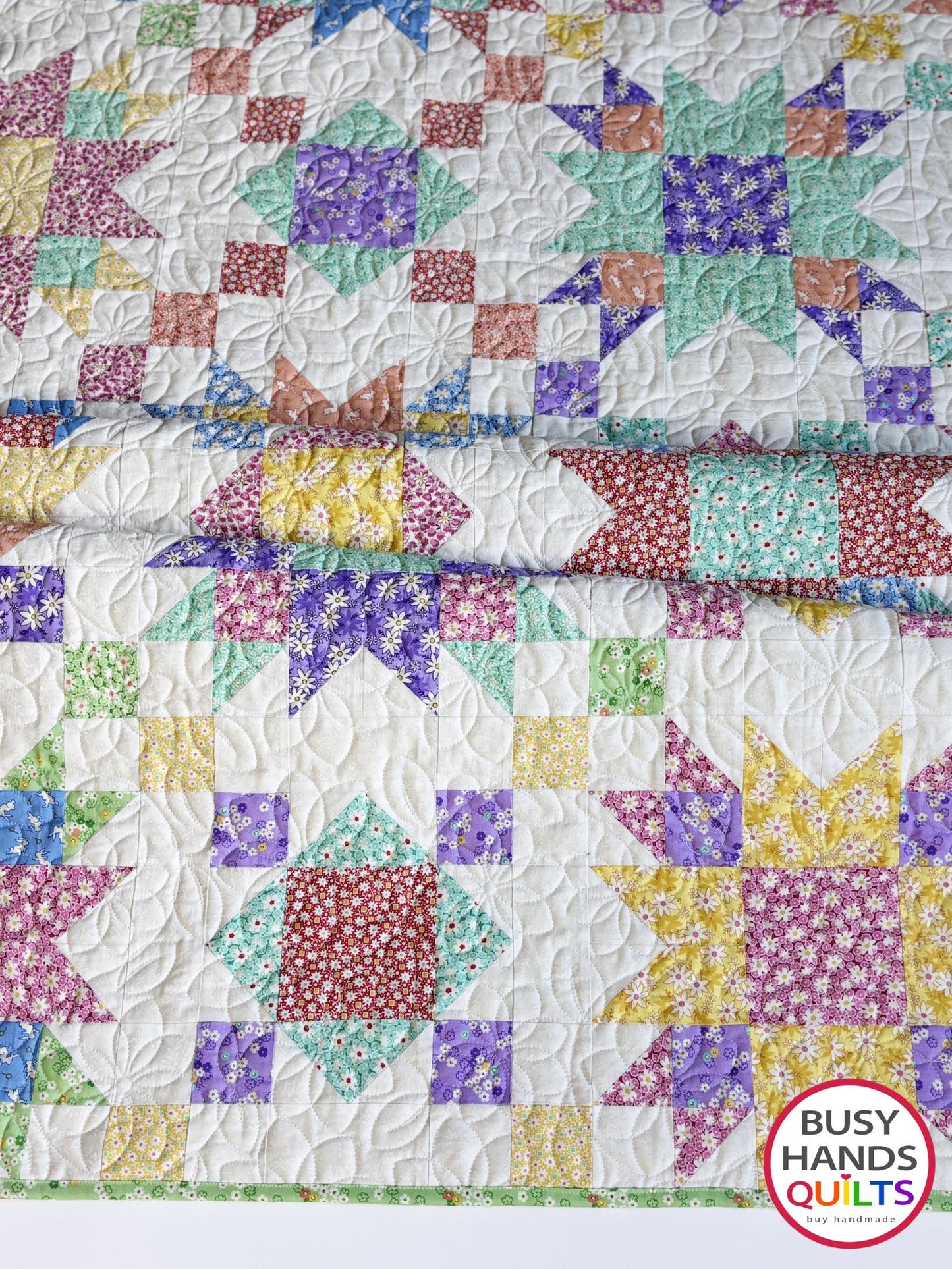 Handmade Summer on the Porch Throw Quilt in Nane Mae 8