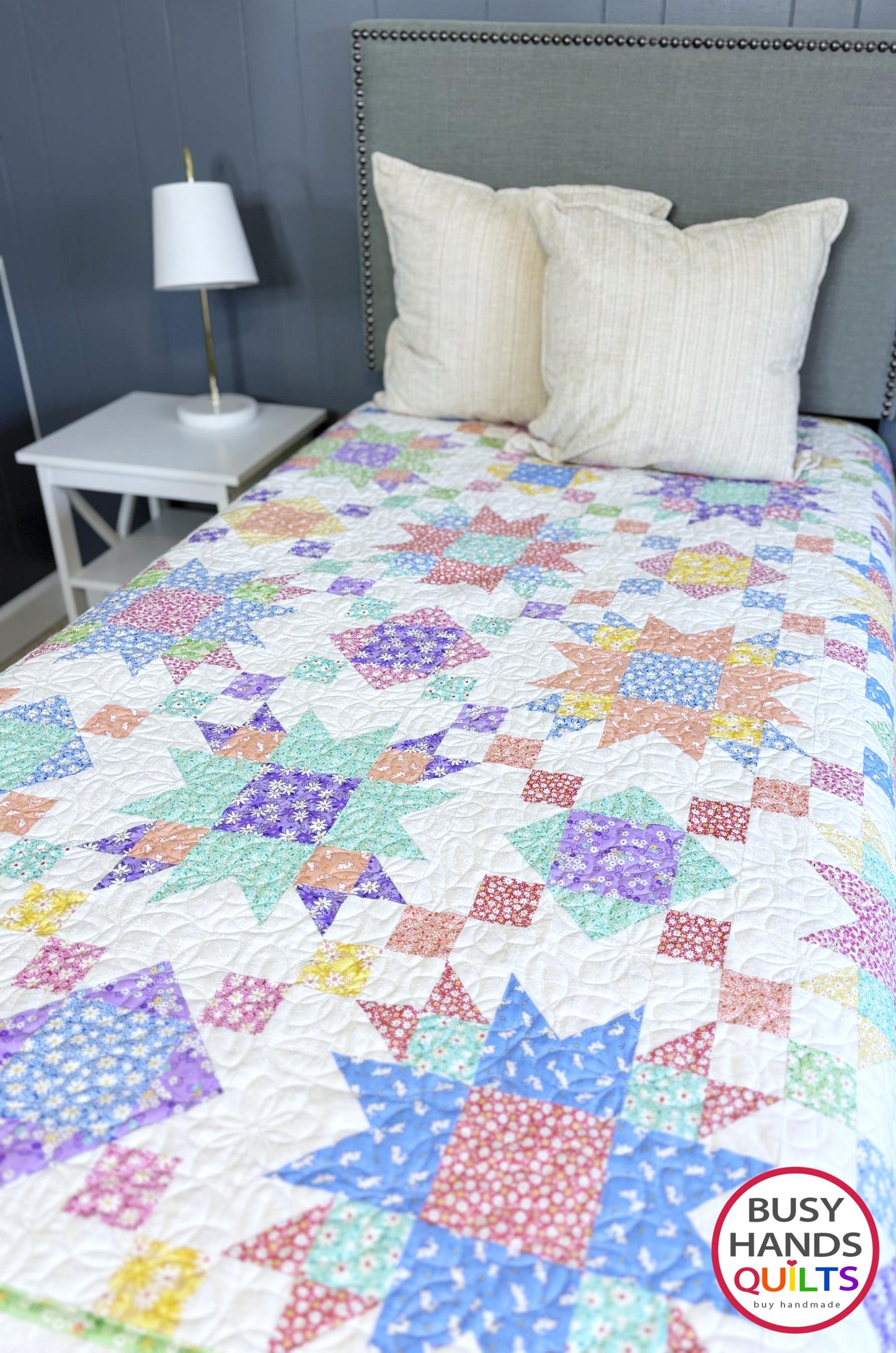 Handmade Summer on the Porch Throw Quilt in Nane Mae 8