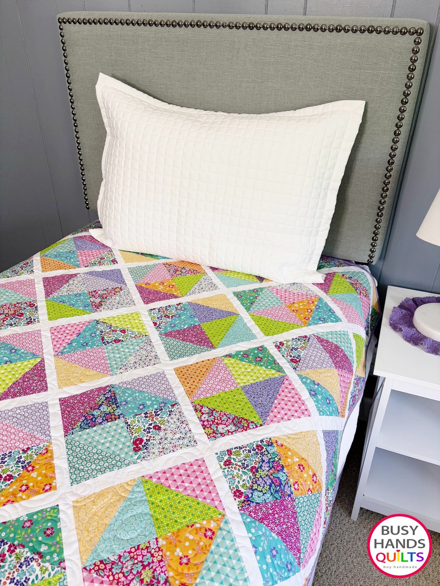 Handmade Sunshine Throw Quilt in Vibrance
