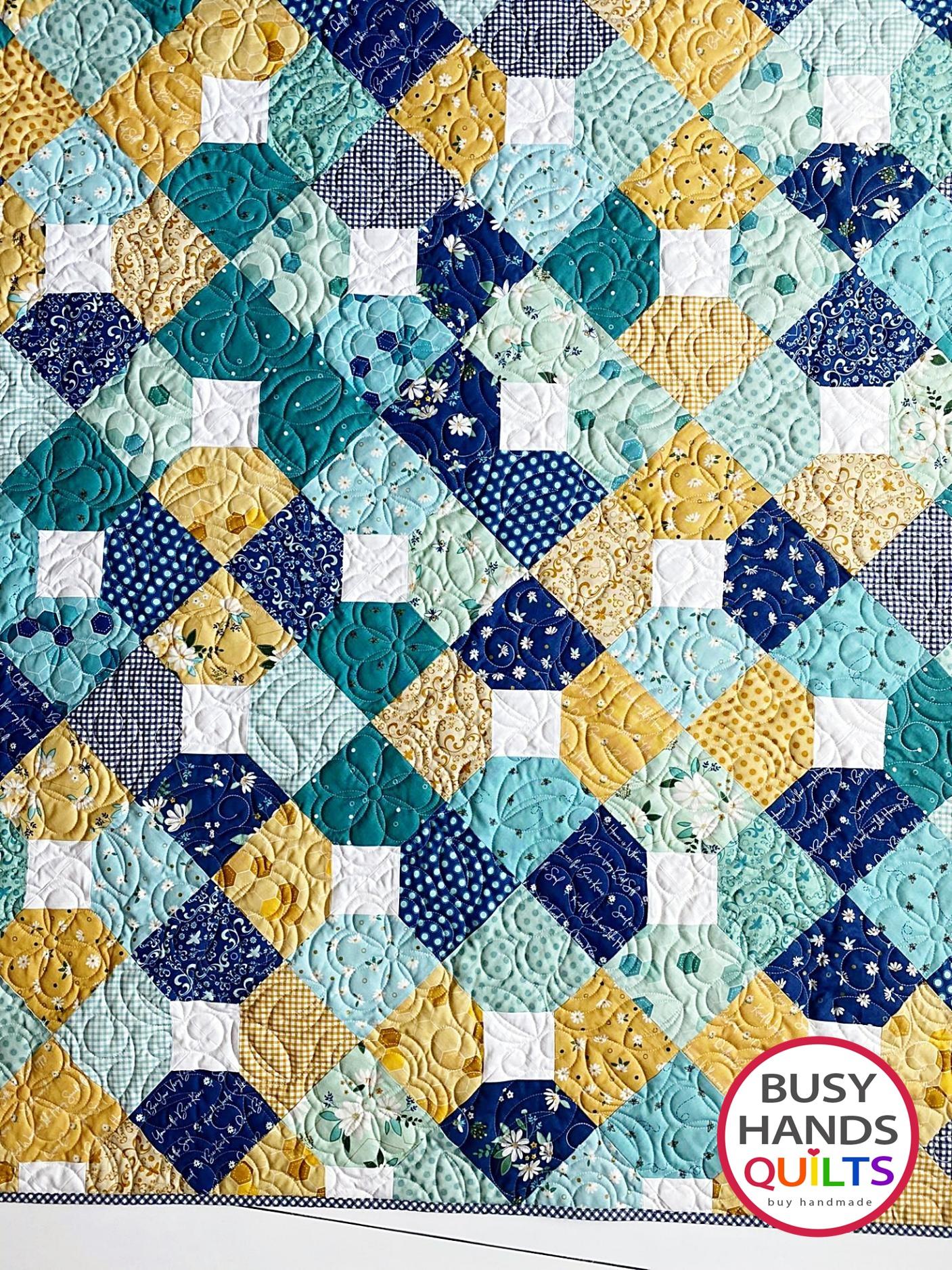 Handmade Sweetness Lap Quilt in Daisy Fields