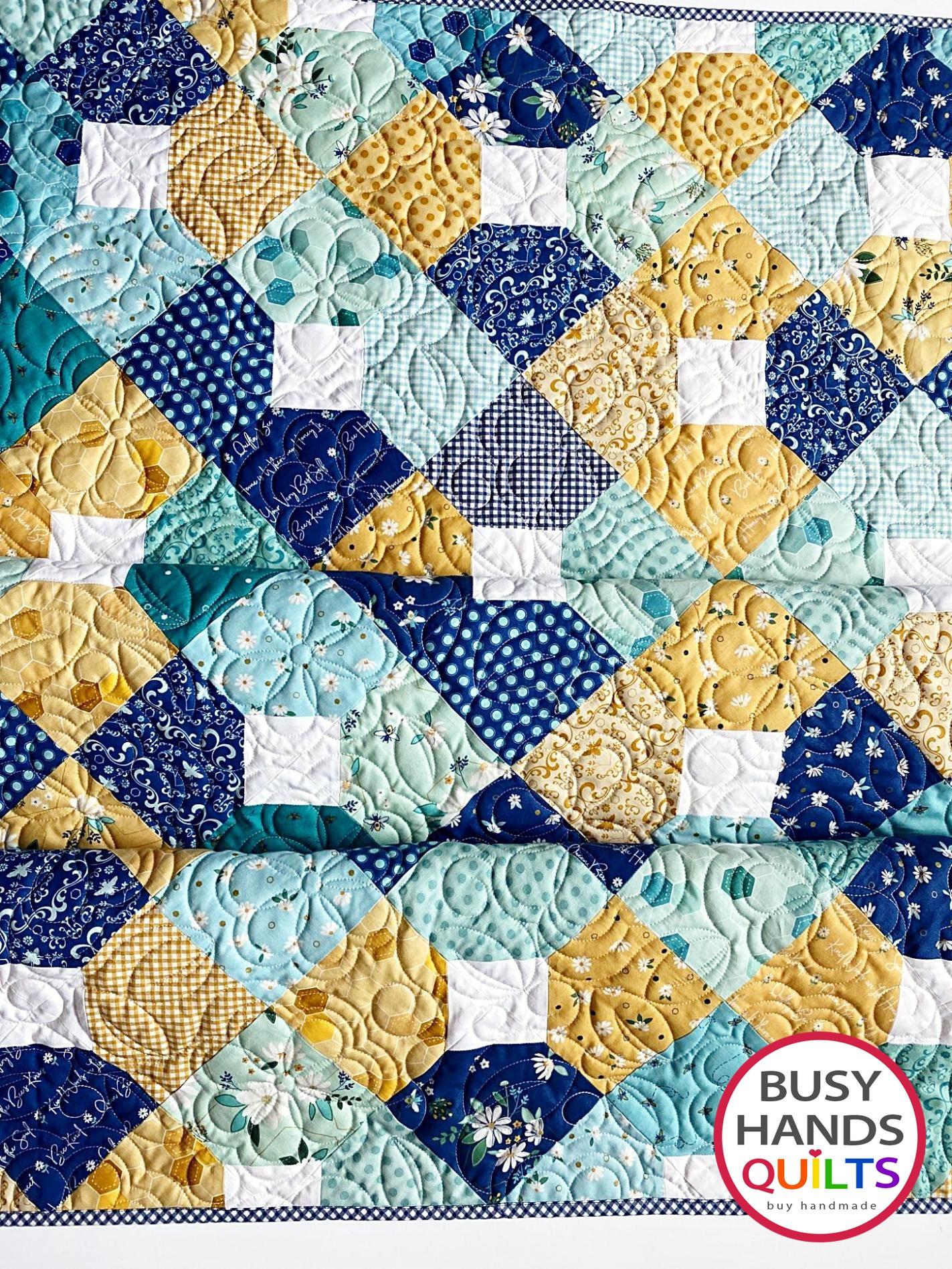 Handmade Sweetness Lap Quilt in Daisy Fields