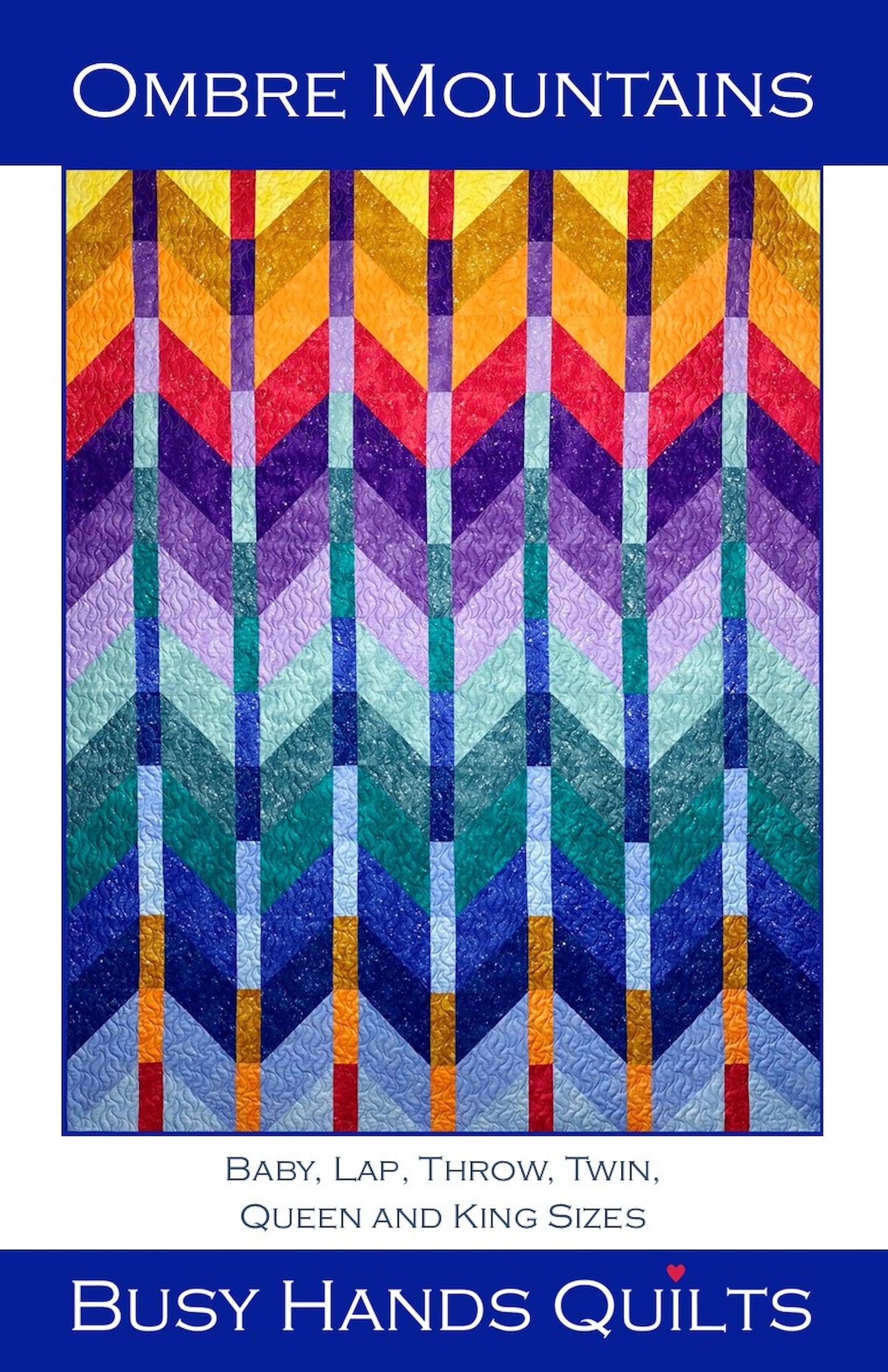 Ombre Mountains Quilt Pattern PRINTED