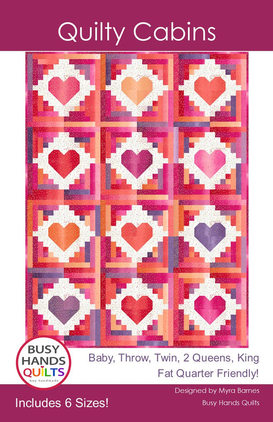 Quilty Cabins Quilt Pattern PRINTED