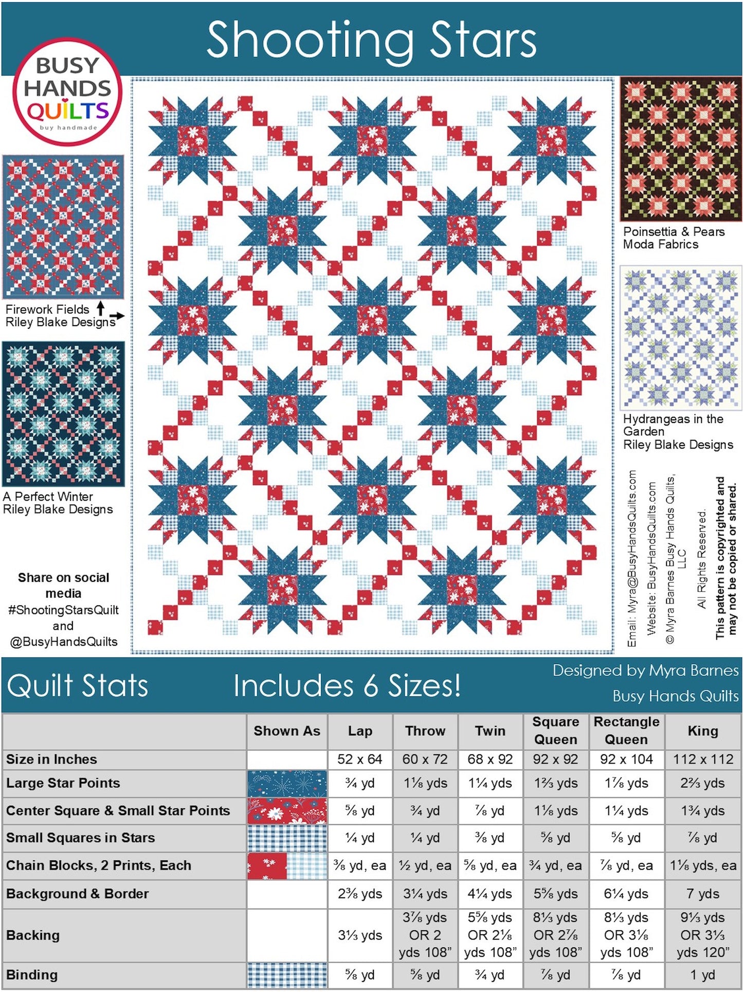 Shooting Stars Quilt Pattern PDF DOWNLOAD