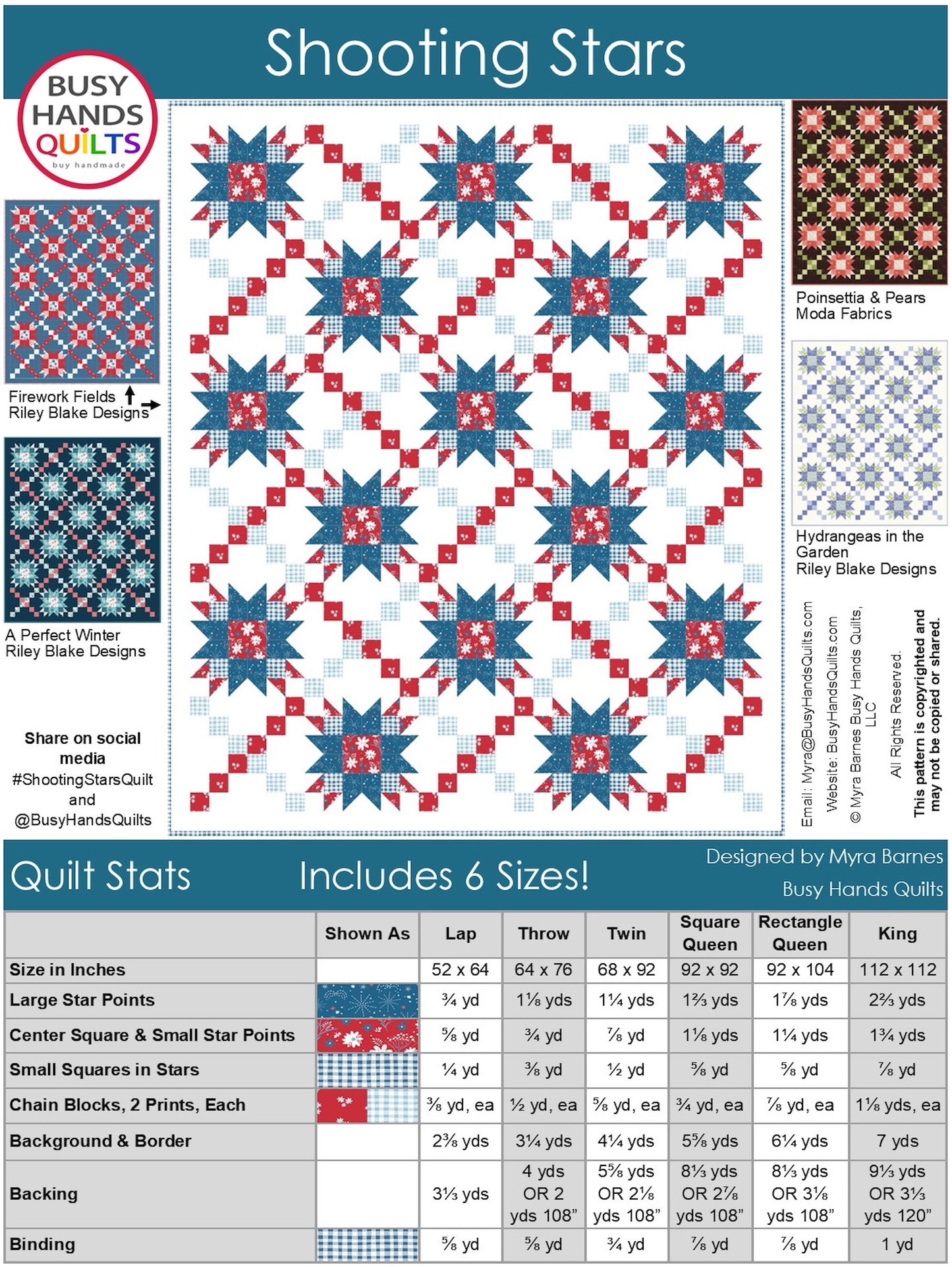 Shooting Stars Quilt Pattern PDF DOWNLOAD
