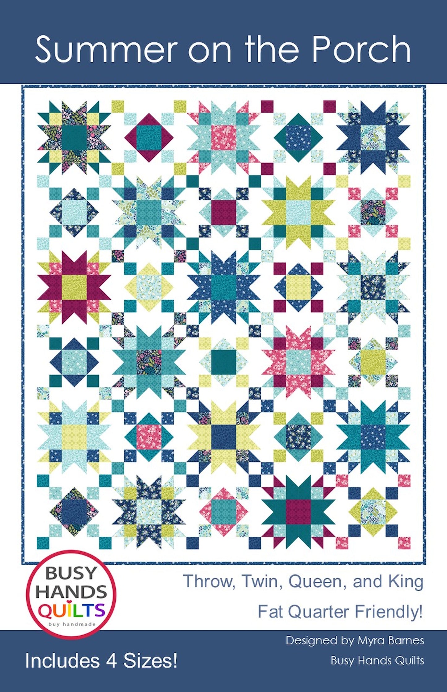 Summer on the Porch THROW Quilt Kit in Petalush