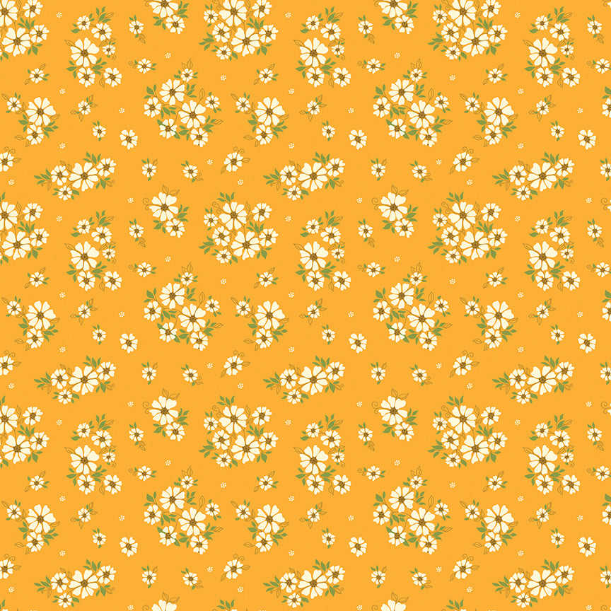 By the Half Yard - Daisies in Saffron from Autumn Afternoon for Riley Blake Designs C14872-SAFFRON #401