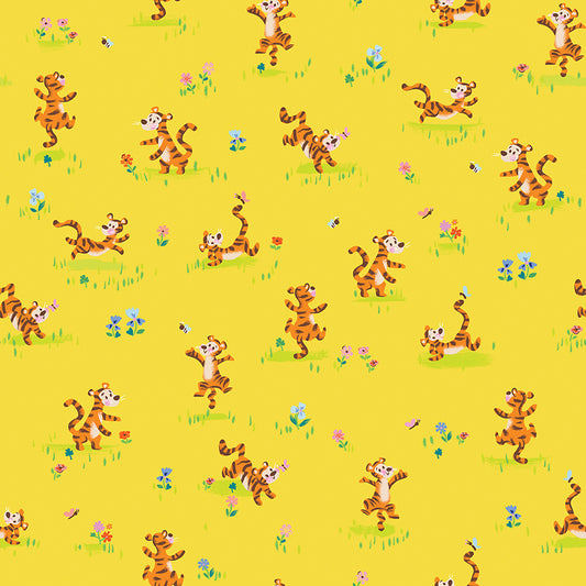 By the Half Yard - Tigger Bounce in Yellow from 100 Aker Woods by Riley Blake C15173-YELLOW #410