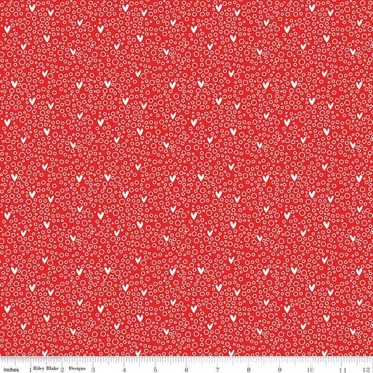 By the Half Yard - Dots in Red from You and Me by Riley Blake C1540-RED #518