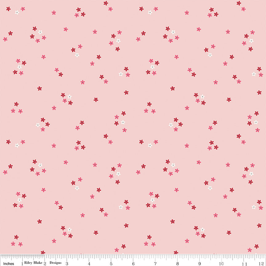 By the Half Yard - Flowers in Baby Pink from Berry Market by Riley Blake C15746-BABY PINK #415