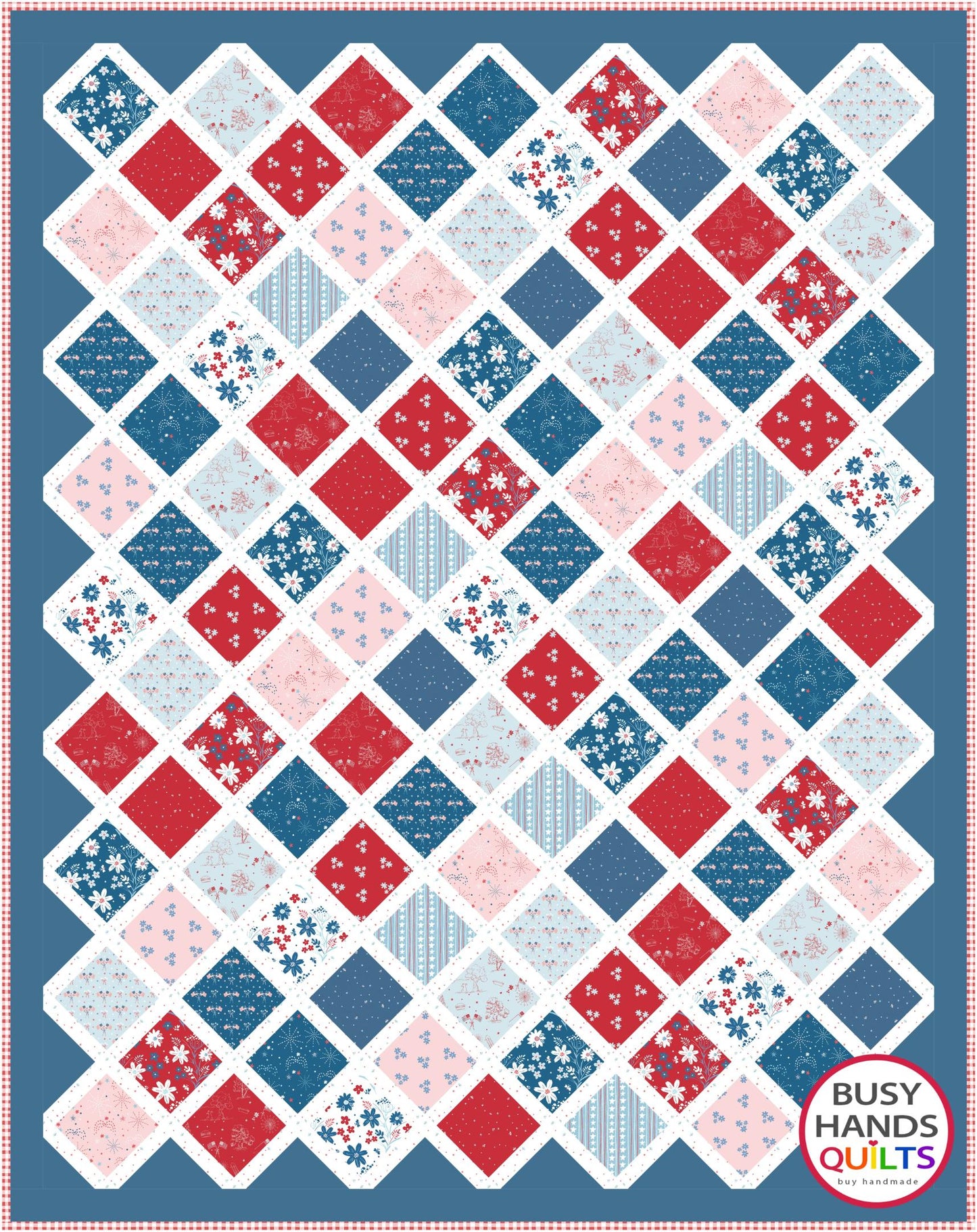 Make It Scrappy Throw Quilt Kit in Firework Fields