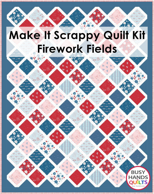 Make It Scrappy Throw Quilt Kit in Firework Fields