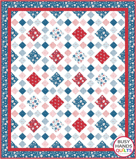 Granny's Square Patch Quilt Pattern PDF DOWNLOAD