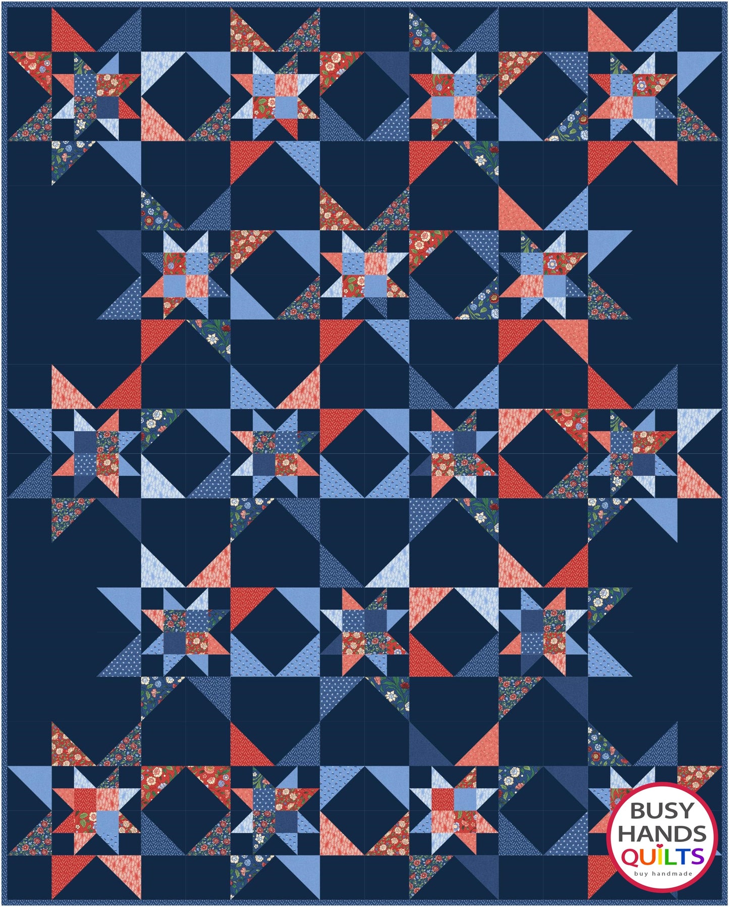 Fireworks Quilt Pattern PRINTED