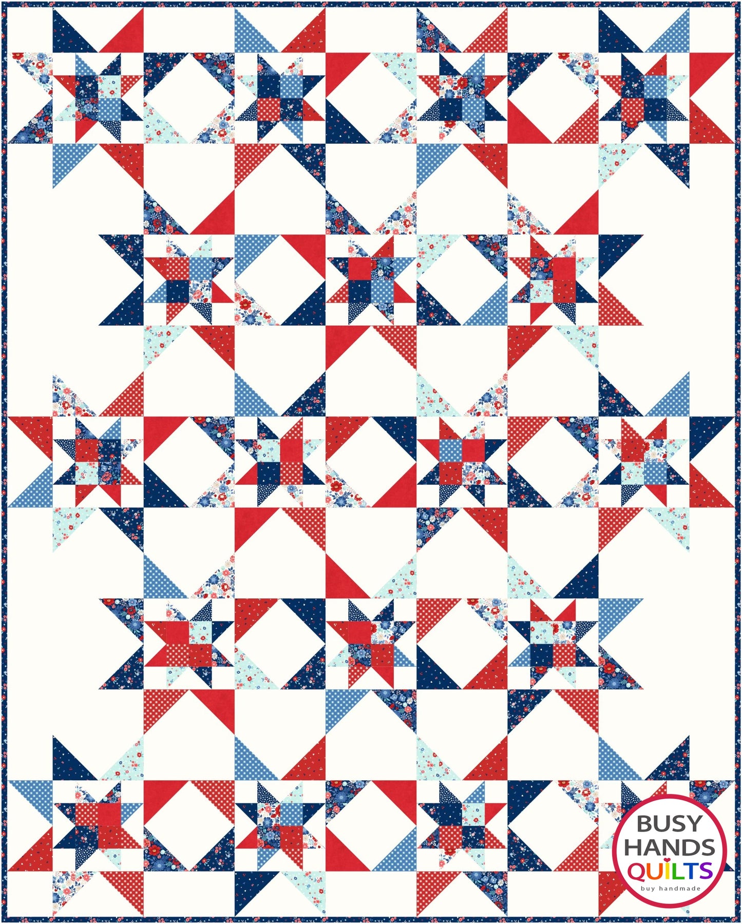 Fireworks Quilt Pattern PRINTED