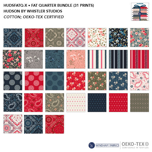 HARD TO FIND Hudson Fat Quarter Bundle by Whistler Studios for Windham Fabrics 28 FQs #324