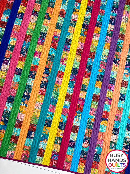 Handmade Woven Threads Throw Quilt in Faraway Florals