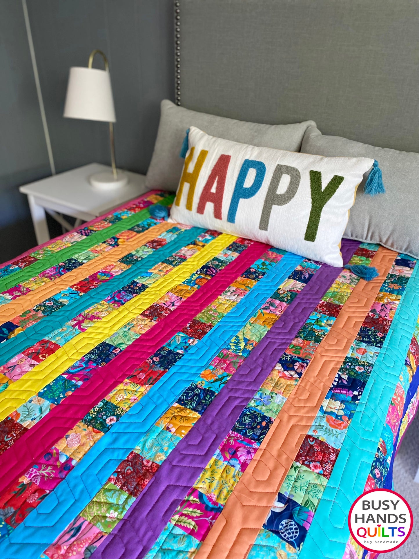 Handmade Woven Threads Throw Quilt in Faraway Florals