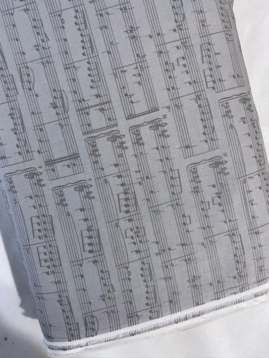 Yardage - By the Yard - Sheet Music Grey Dove Tone on Tone From Impressions $7.5