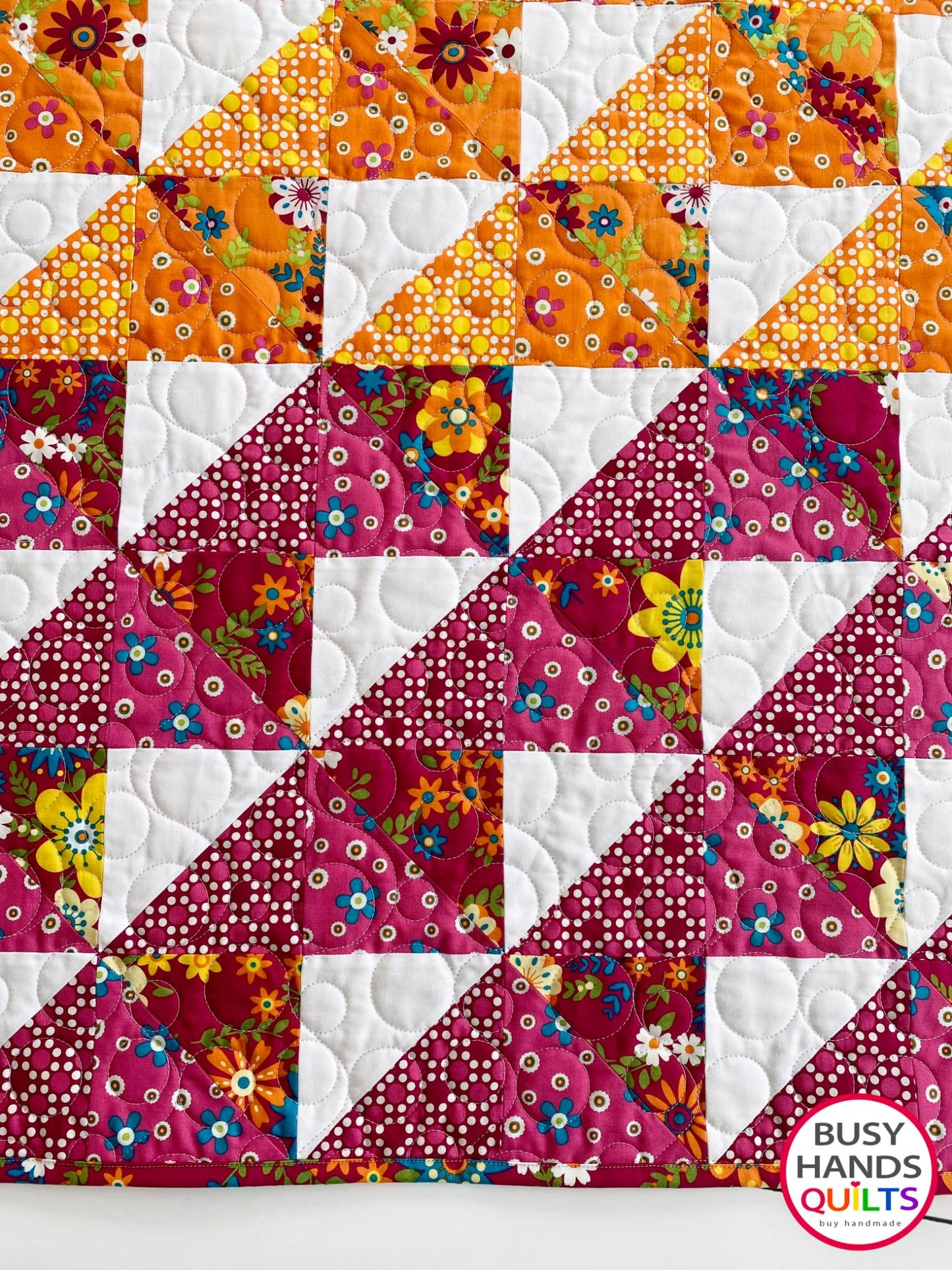 Handmade Horizon Baby Quilt in Mini Fab
