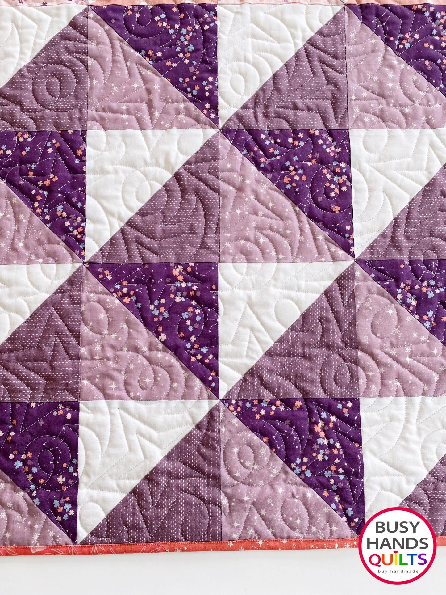 Handmade Horizon Throw Quilt in Moonchild