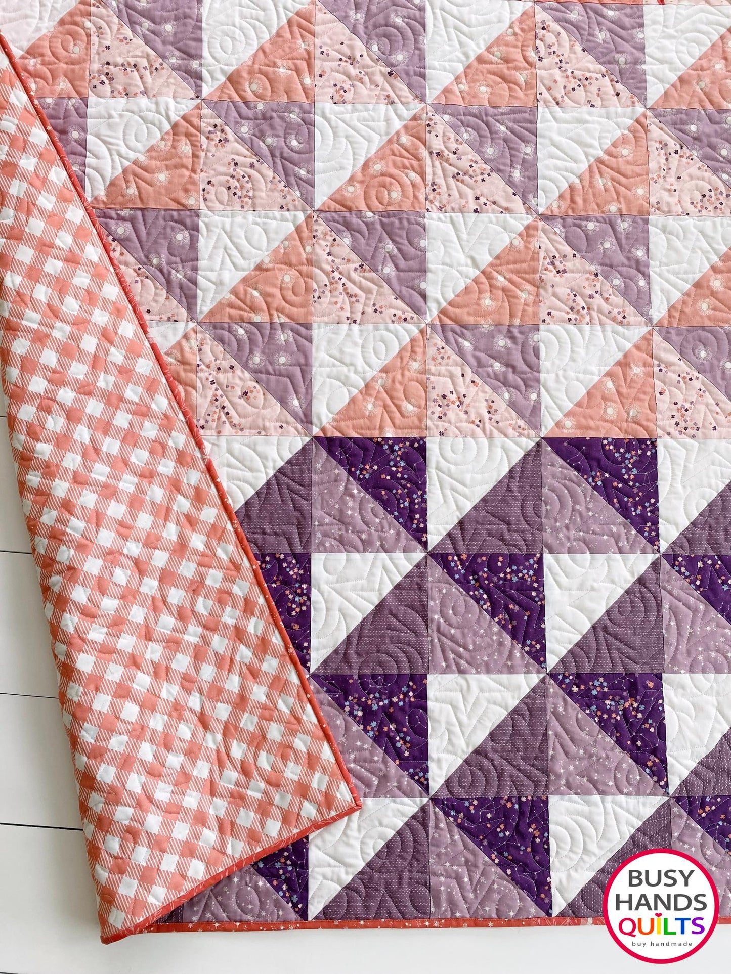 Handmade Horizon Throw Quilt in Moonchild