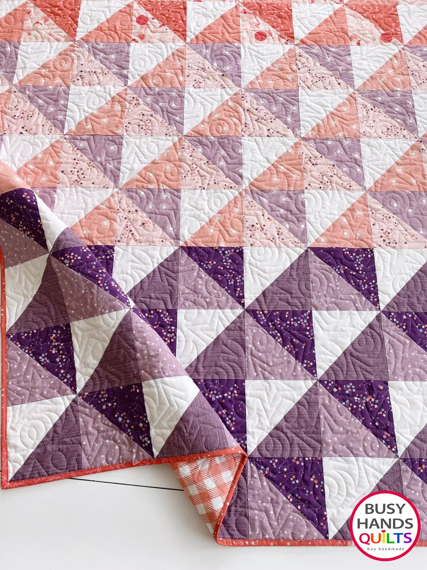 Handmade Horizon Throw Quilt in Moonchild