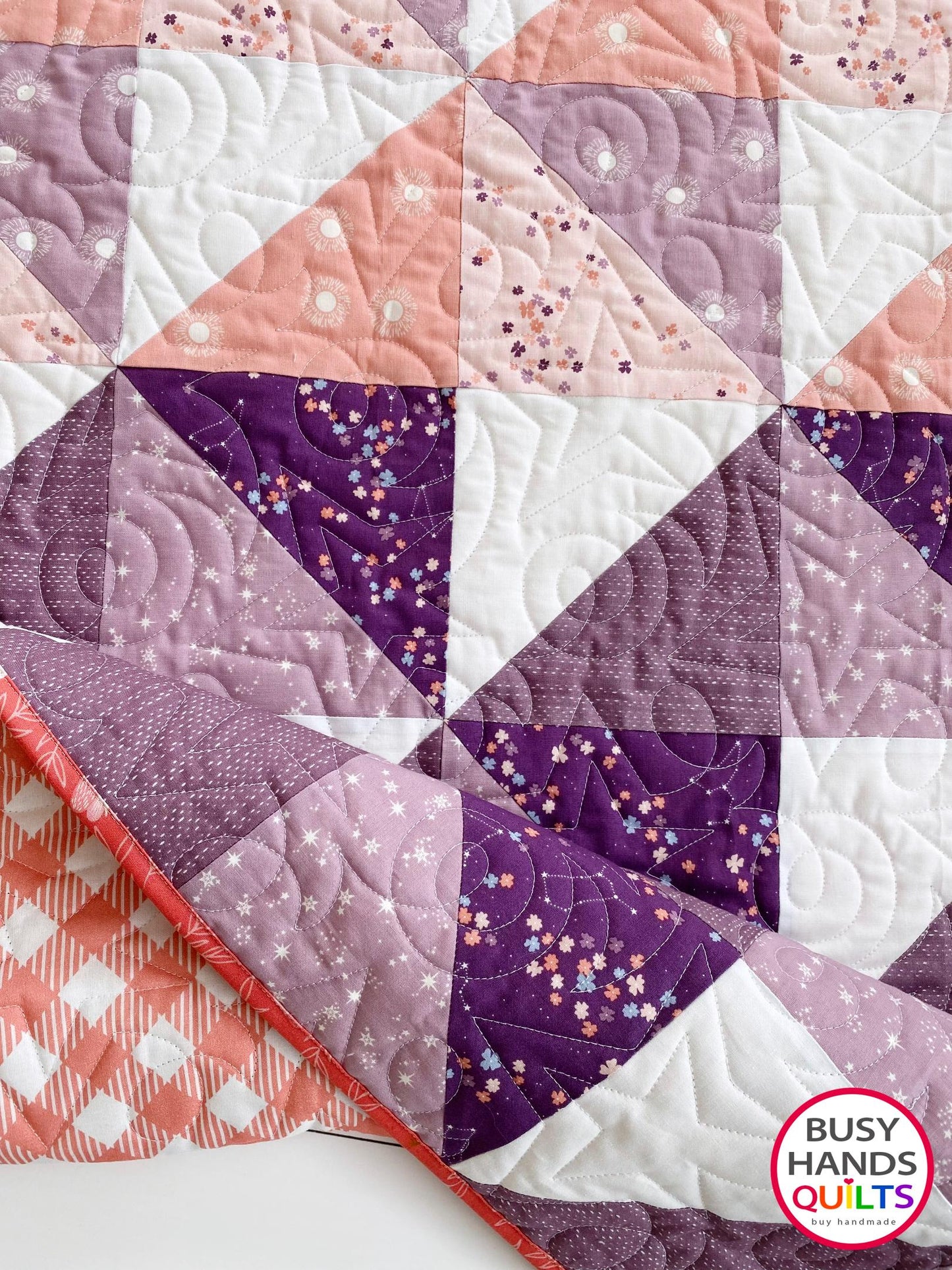 Handmade Horizon Throw Quilt in Moonchild