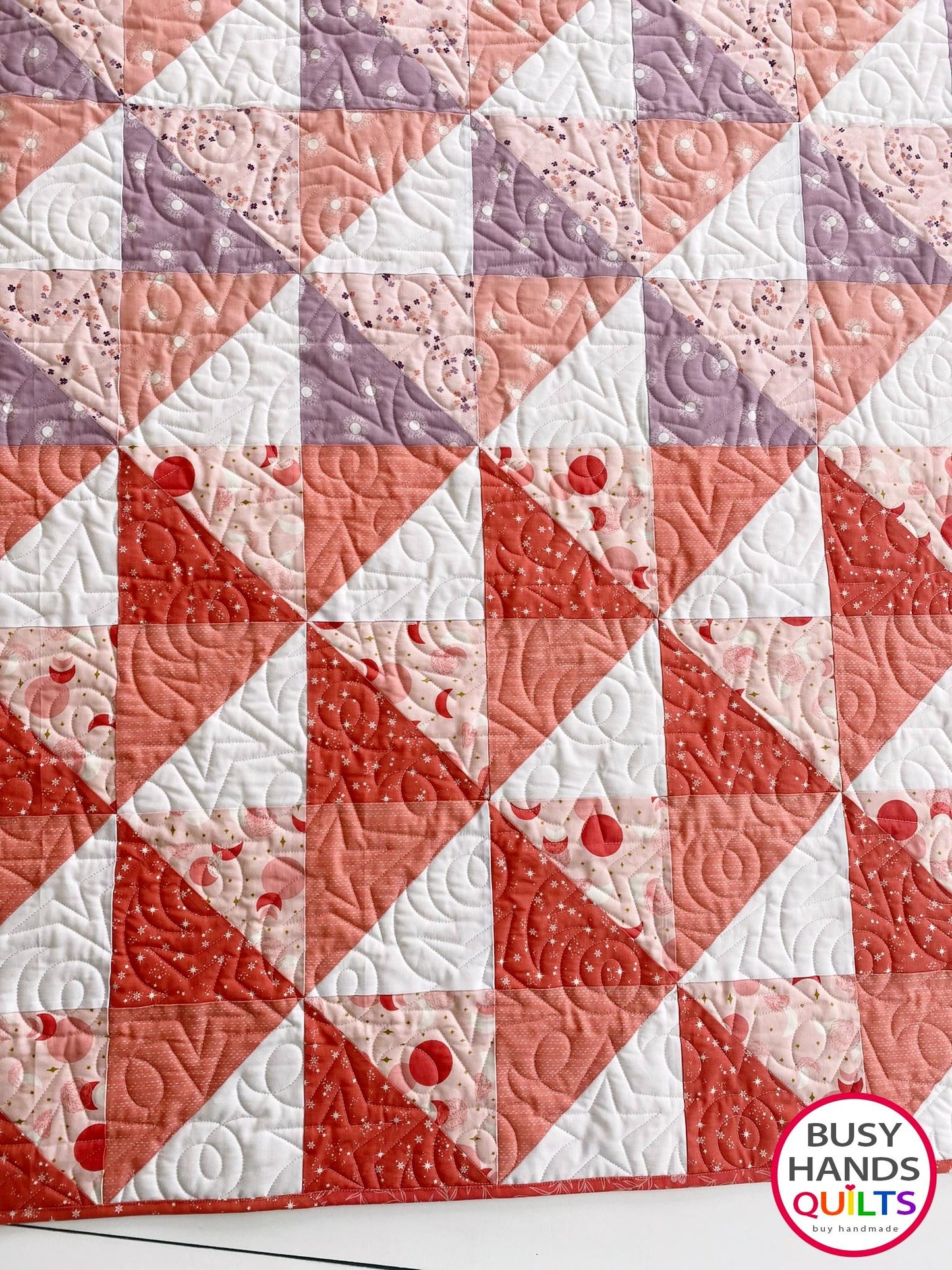 Handmade Horizon Throw Quilt in Moonchild