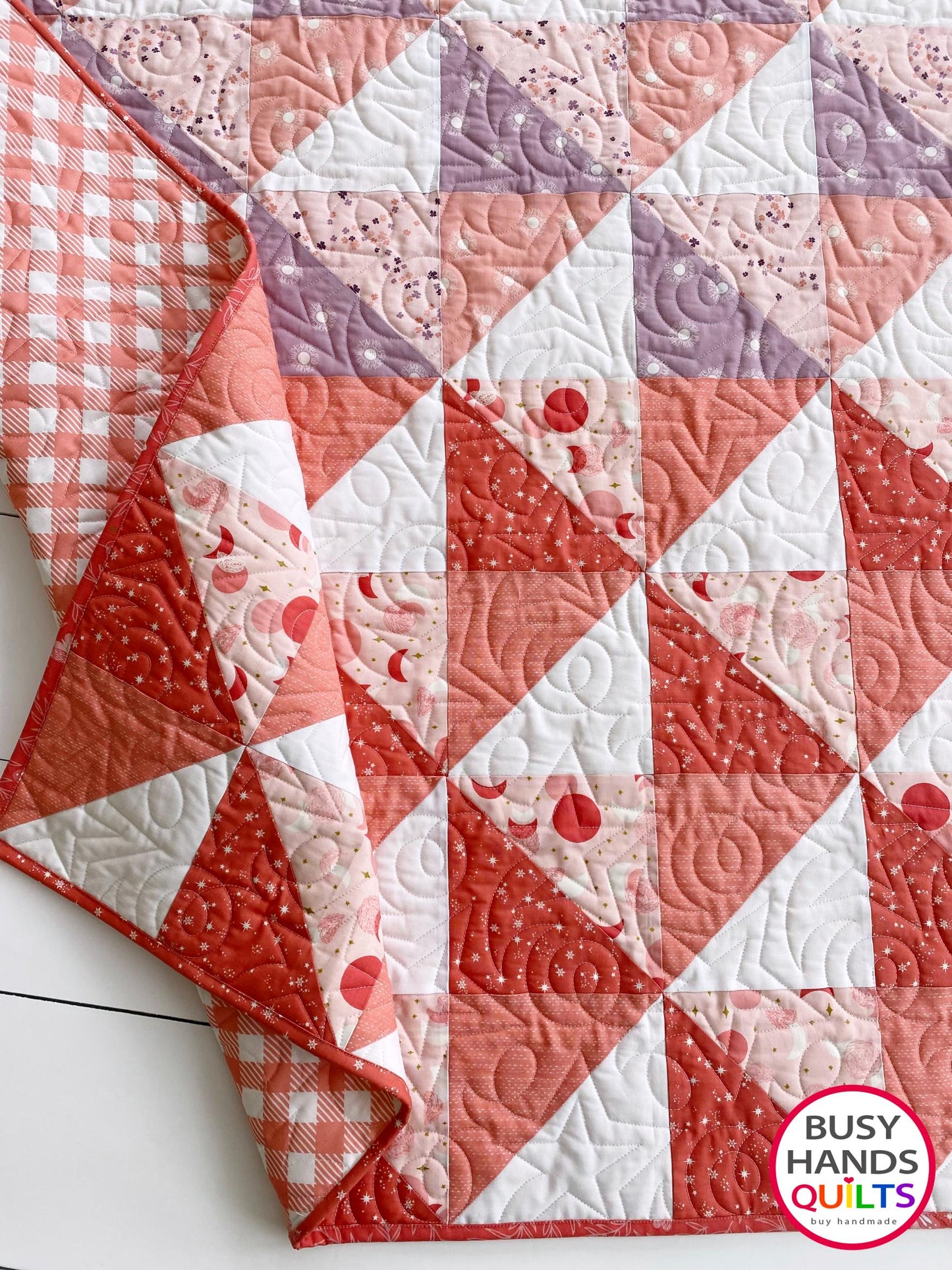 Handmade Horizon Throw Quilt in Moonchild