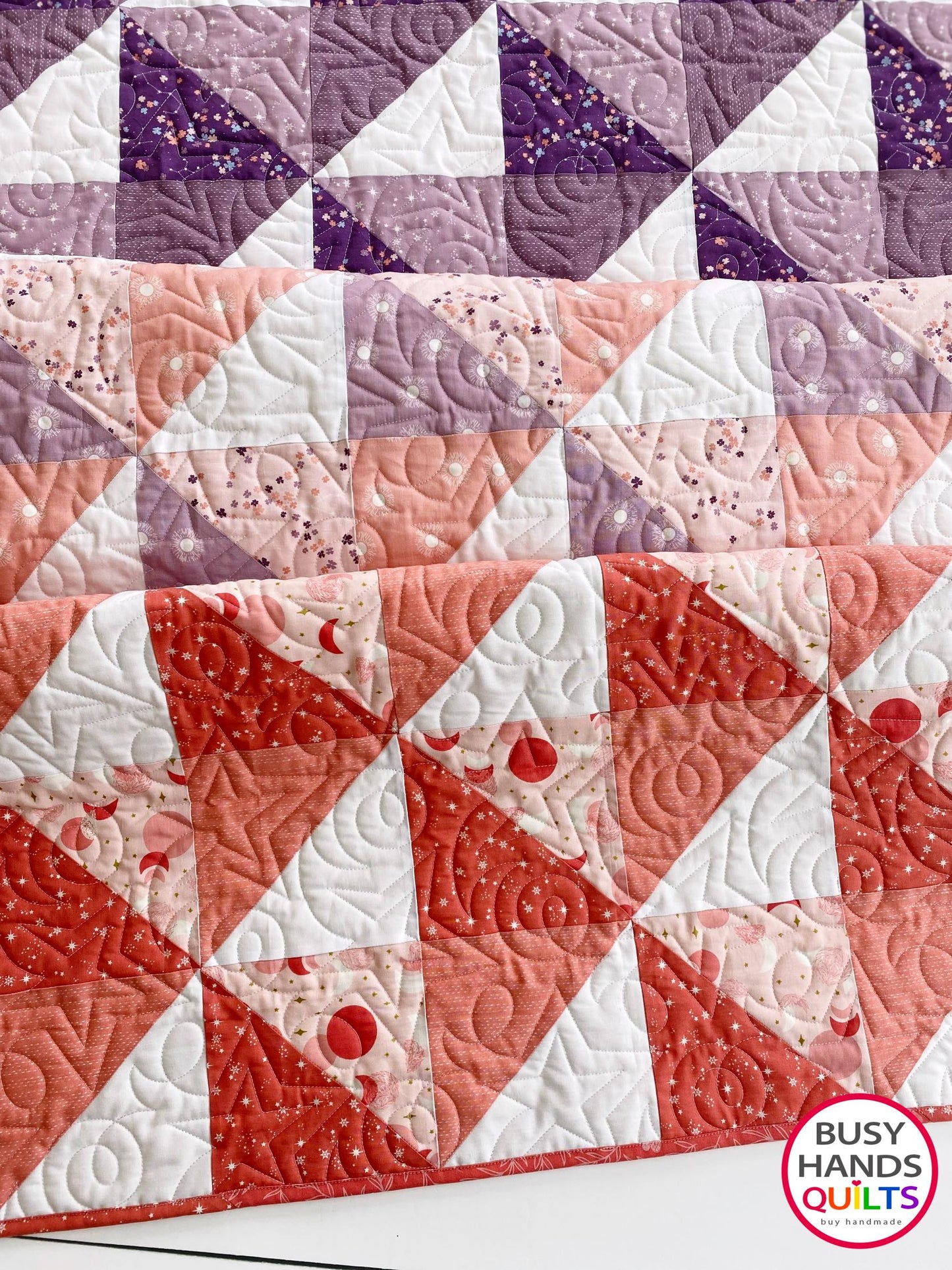 Handmade Horizon Throw Quilt in Moonchild