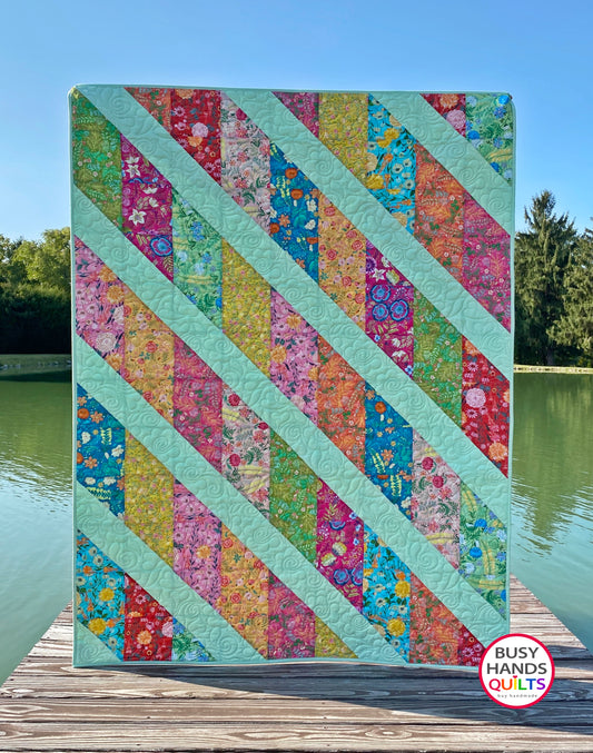 Handmade Journey Lap Quilt in Faraway Florals