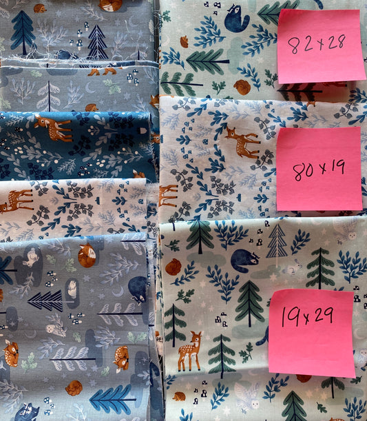 Scrap Bundle Approx 3-7/8 Yards Twilight Creatures for Riley Blake #371