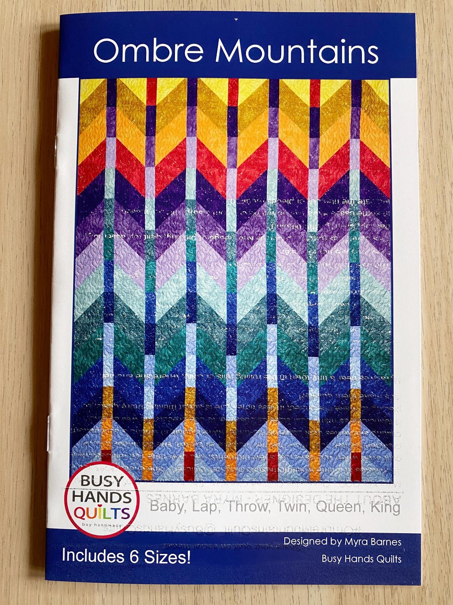 IMPERFECT Ombre Mountains Quilt Pattern PRINTED