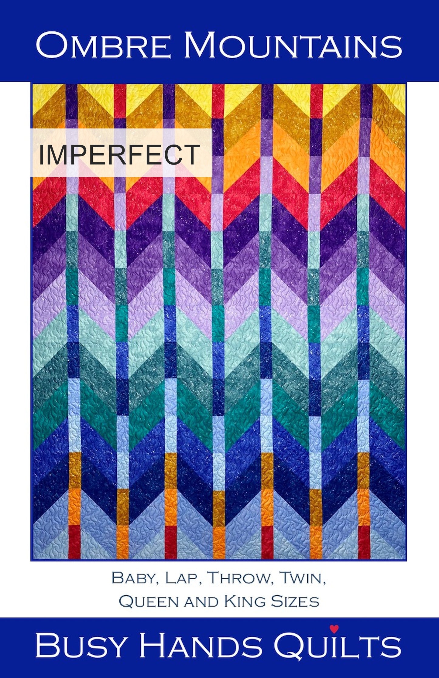 IMPERFECT Ombre Mountains Quilt Pattern PRINTED