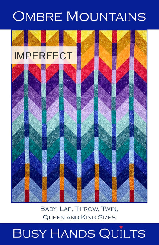 IMPERFECT Ombre Mountains Quilt Pattern PRINTED