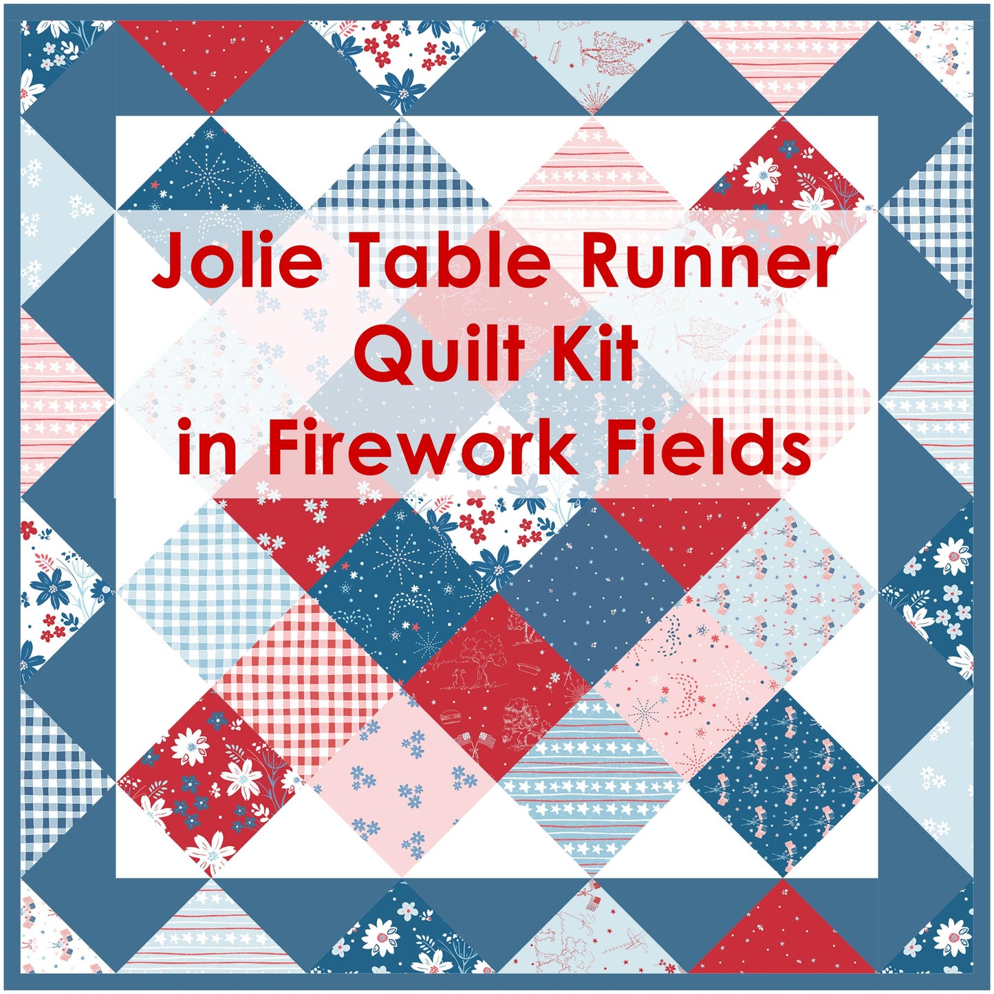 Jolie Table Runner Quilt Kit in Firework Fields