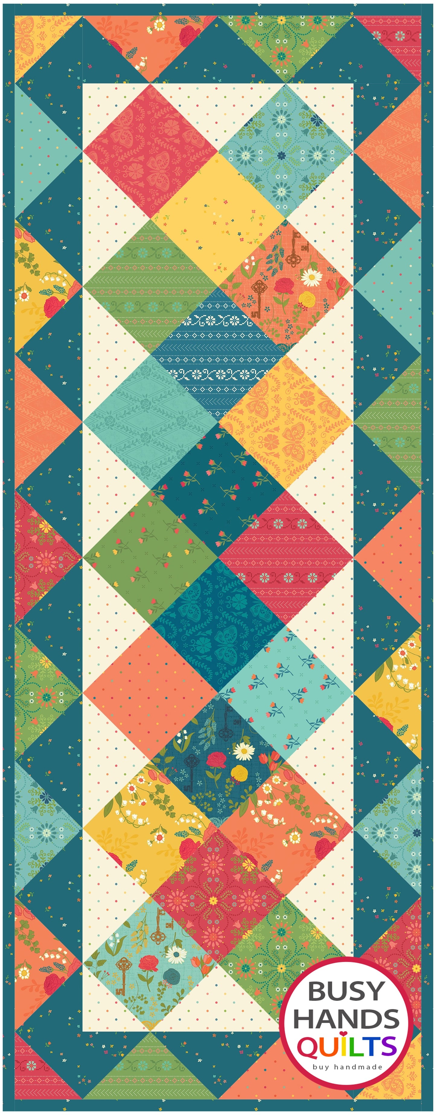 Jolie Table Runner Quilt Kit in First Blooms - Makes 1 Quilt