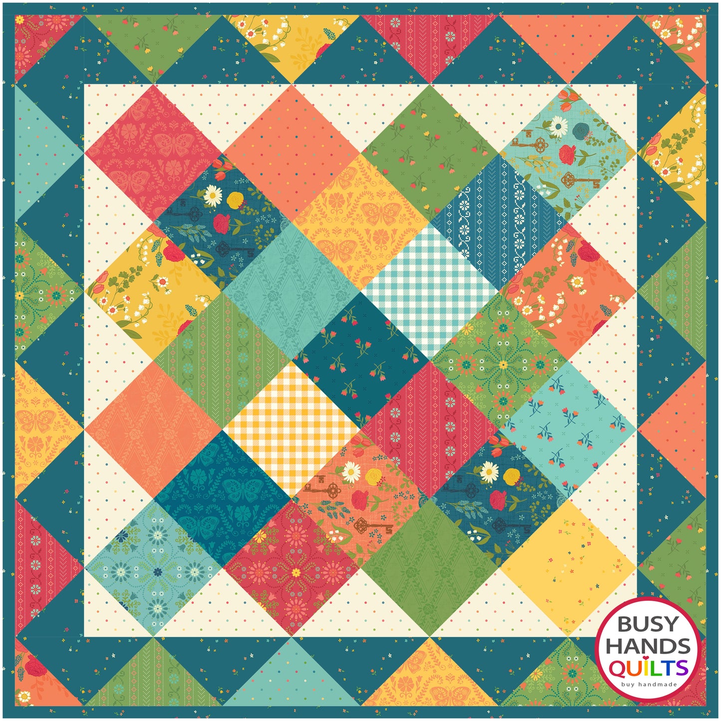 Jolie Table Runner Quilt Kit in First Blooms - Makes 1 Quilt