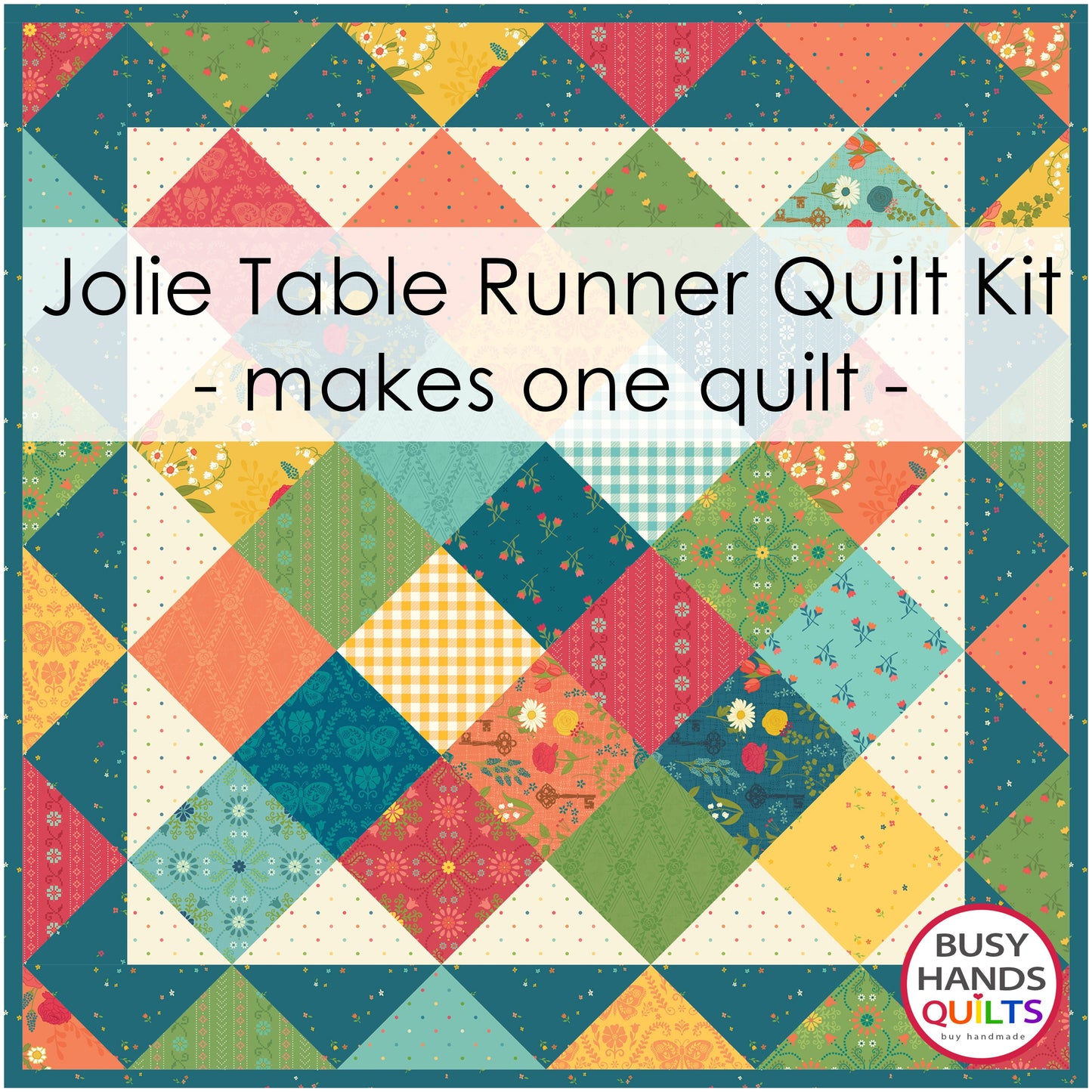 Jolie Table Runner Quilt Kit in First Blooms - Makes 1 Quilt