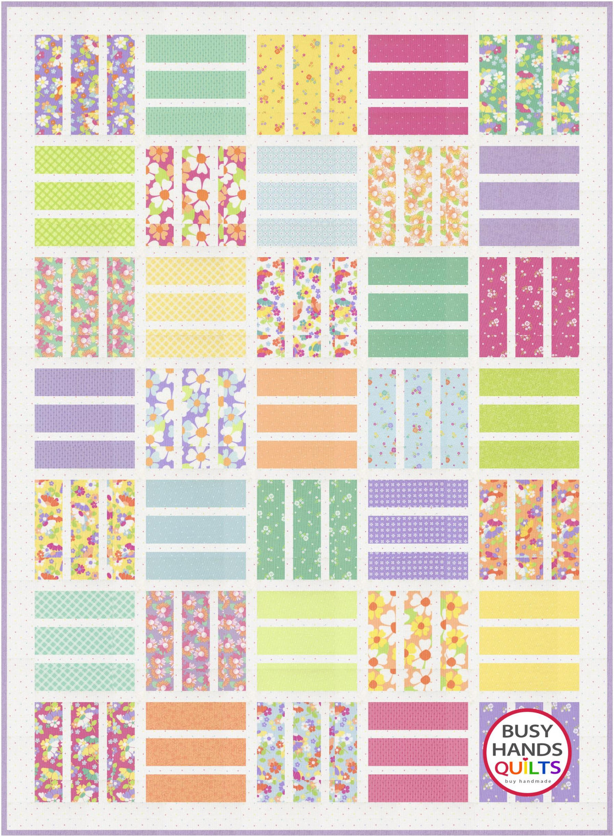 Nautical News Throw Quilt Kit in Joysome by Moda